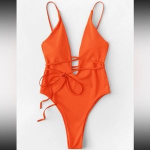 SHEIN Bright orange one piece